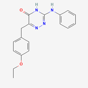 molecular formula C18H18N4O2 B2801186 6-(4-乙氧基苄基)-3-(苯基氨基)-1,2,4-三嗪-5(4H)-酮 CAS No. 905797-96-8