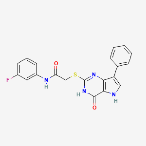 N-(3-fluorophenyl)-2-((4-oxo-7-phenyl-4,5-dihydro-3H-pyrrolo[3,2-d]pyrimidin-2-yl)thio)acetamide