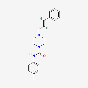 N-(4-Methylphenyl)(4-(3-phenylprop-2-enyl)piperazinyl)formamide