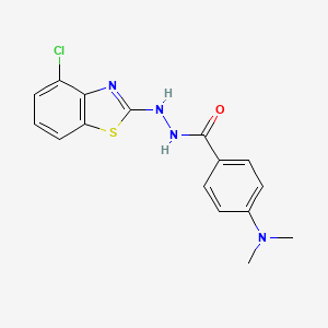B2801213 N'-(4-chloro-1,3-benzothiazol-2-yl)-4-(dimethylamino)benzohydrazide CAS No. 851979-35-6