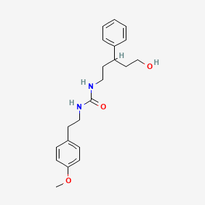 molecular formula C21H28N2O3 B2801220 1-(5-羟基-3-苯基戊基)-3-(4-甲氧基苯乙基)脲 CAS No. 1798672-43-1