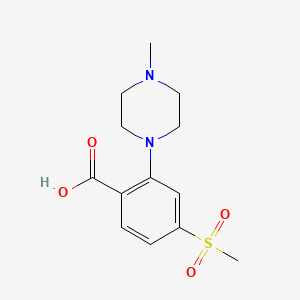 molecular formula C13H18N2O4S B2801222 2-(4-甲基-1-哌嗪基)-4-(甲磺酰基)苯甲酸 CAS No. 1197193-10-4