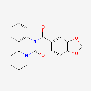 B2801227 N-(benzo[d][1,3]dioxole-5-carbonyl)-N-phenylpiperidine-1-carboxamide CAS No. 899950-97-1