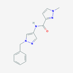 molecular formula C15H15N5O B280123 N-(1-benzyl-1H-pyrazol-4-yl)-1-methyl-1H-pyrazole-3-carboxamide 