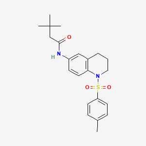 3,3-dimethyl-N-(1-tosyl-1,2,3,4-tetrahydroquinolin-6-yl)butanamide
