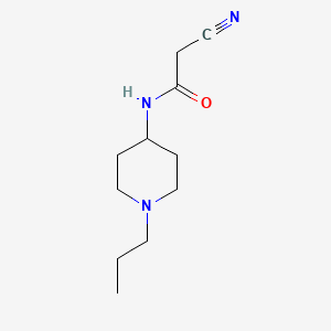 molecular formula C11H19N3O B2801245 2-cyano-N-(1-propylpiperidin-4-yl)acetamide CAS No. 717873-09-1