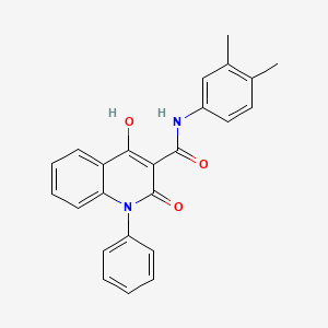 molecular formula C24H20N2O3 B2801248 N-(3,4-dimethylphenyl)-4-hydroxy-2-oxo-1-phenyl-1,2-dihydroquinoline-3-carboxamide CAS No. 946242-49-5
