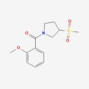 molecular formula C13H17NO4S B2801250 (2-甲氧基苯基)(3-(甲磺酰基)吡咯烷-1-基)甲酮 CAS No. 1705043-06-6