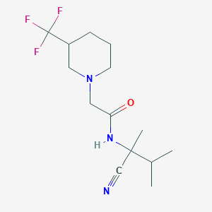 molecular formula C14H22F3N3O B2801257 N-(1-cyano-1,2-dimethylpropyl)-2-[3-(trifluoromethyl)piperidin-1-yl]acetamide CAS No. 1197784-77-2