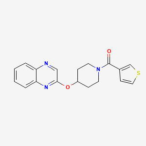 (4-(Quinoxalin-2-yloxy)piperidin-1-yl)(thiophen-3-yl)methanone