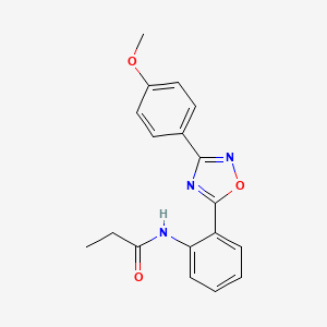 N-{2-[3-(4-methoxyphenyl)-1,2,4-oxadiazol-5-yl]phenyl}propanamide
