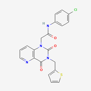 molecular formula C20H15ClN4O3S B2801269 N-(4-chlorophenyl)-2-(2,4-dioxo-3-(thiophen-2-ylmethyl)-3,4-dihydropyrido[3,2-d]pyrimidin-1(2H)-yl)acetamide CAS No. 955524-52-4