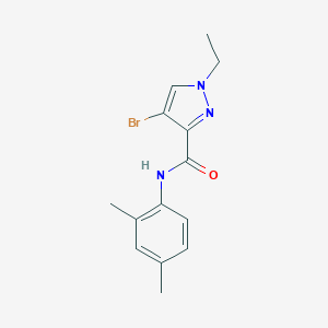 molecular formula C14H16BrN3O B280127 4-bromo-N-(2,4-dimethylphenyl)-1-ethyl-1H-pyrazole-3-carboxamide 