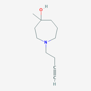 molecular formula C11H19NO B2801270 1-But-3-ynyl-4-methylazepan-4-ol CAS No. 1695399-14-4