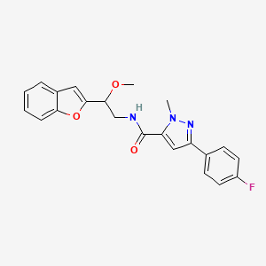 N-(2-(benzofuran-2-yl)-2-methoxyethyl)-3-(4-fluorophenyl)-1-methyl-1H-pyrazole-5-carboxamide
