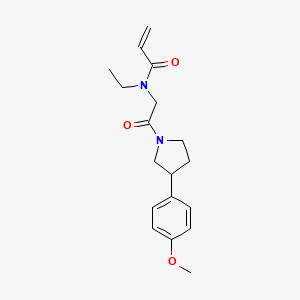 N-Ethyl-N-[2-[3-(4-methoxyphenyl)pyrrolidin-1-yl]-2-oxoethyl]prop-2-enamide
