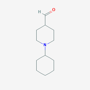 molecular formula C12H21NO B2801300 1-环己基哌啶-4-甲醛 CAS No. 1248988-94-4