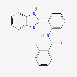 molecular formula C21H17N3O B2801305 N-[2-(1H-benzimidazol-2-yl)phenyl]-2-methylbenzamide CAS No. 391217-88-2