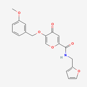 molecular formula C19H17NO6 B2801332 N-(furan-2-ylmethyl)-5-((3-methoxybenzyl)oxy)-4-oxo-4H-pyran-2-carboxamide CAS No. 1021135-02-3