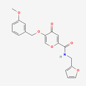 molecular formula C19H17NO6 B2801332 N-(呋喃-2-基甲基)-5-((3-甲氧基苯甲基)氧基)-4-氧代-4H-吡喃-2-羧酰胺 CAS No. 1021135-02-3