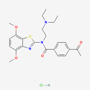 4-acetyl-N-(2-(diethylamino)ethyl)-N-(4,7-dimethoxybenzo[d]thiazol-2-yl)benzamide hydrochloride