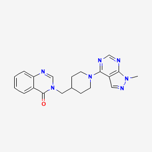 3-[(1-{1-methyl-1H-pyrazolo[3,4-d]pyrimidin-4-yl}piperidin-4-yl)methyl]-3,4-dihydroquinazolin-4-one