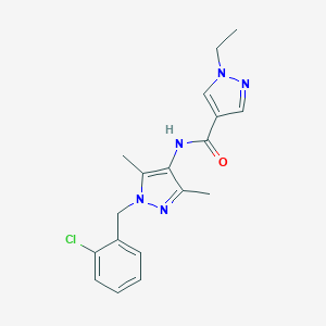 N-[1-(2-chlorobenzyl)-3,5-dimethyl-1H-pyrazol-4-yl]-1-ethyl-1H-pyrazole-4-carboxamide