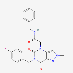 N-benzyl-2-(6-(4-fluorobenzyl)-2-methyl-5,7-dioxo-6,7-dihydro-2H-pyrazolo[4,3-d]pyrimidin-4(5H)-yl)acetamide