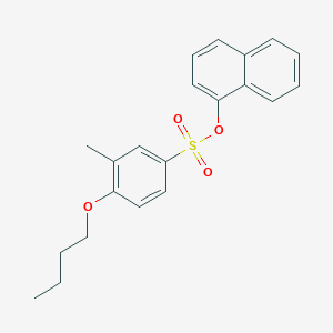 molecular formula C21H22O4S B2801357 Naphthalen-1-yl 4-butoxy-3-methylbenzene-1-sulfonate CAS No. 2361740-81-8
