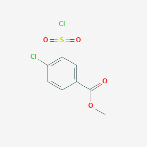 molecular formula C8H6Cl2O4S B2801363 Methyl 4-chloro-3-(chlorosulfonyl)benzoate CAS No. 1000933-19-6