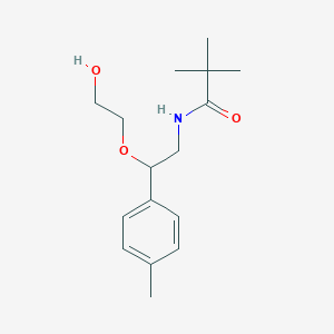 molecular formula C16H25NO3 B2801378 N-(2-(2-hydroxyethoxy)-2-(p-tolyl)ethyl)pivalamide CAS No. 1795301-99-3
