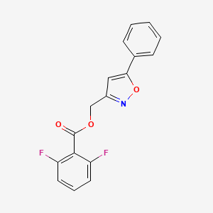 molecular formula C17H11F2NO3 B2801379 (5-Phenyl-1,2-oxazol-3-yl)methyl 2,6-difluorobenzoate CAS No. 880412-70-4