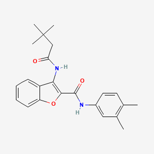 molecular formula C23H26N2O3 B2801387 3-(3,3-dimethylbutanamido)-N-(3,4-dimethylphenyl)benzofuran-2-carboxamide CAS No. 888454-66-8