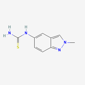molecular formula C9H10N4S B2801389 N-(2-methyl-2H-indazol-5-yl)thiourea CAS No. 691872-01-2