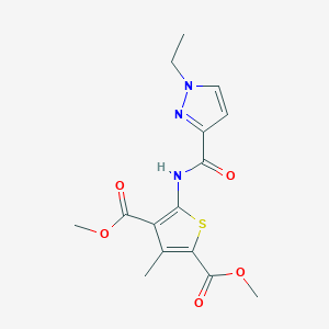 dimethyl 5-{[(1-ethyl-1H-pyrazol-3-yl)carbonyl]amino}-3-methylthiophene-2,4-dicarboxylate