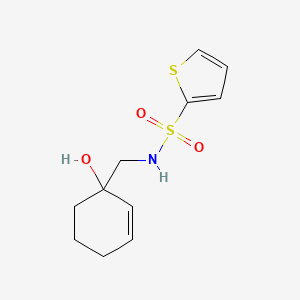 molecular formula C11H15NO3S2 B2801398 N-((1-羟基环己-2-烯-1-基)甲基)噻吩-2-磺酰胺 CAS No. 2309782-07-6