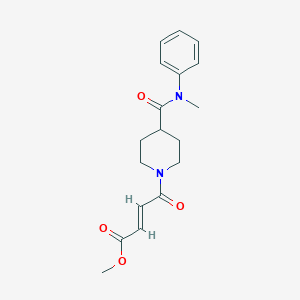 Methyl (E)-4-[4-[methyl(phenyl)carbamoyl]piperidin-1-yl]-4-oxobut-2-enoate