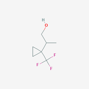 molecular formula C7H11F3O B2801408 2-[1-(Trifluoromethyl)cyclopropyl]propan-1-ol CAS No. 2248416-95-5