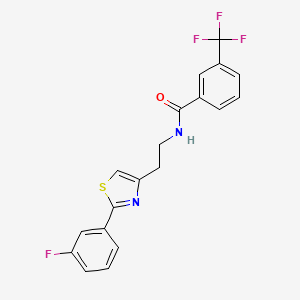 molecular formula C19H14F4N2OS B2801421 N-{2-[2-(3-氟苯基)-1,3-噻唑-4-基]乙基}-3-(三氟甲基)苯甲酰胺 CAS No. 932987-02-5