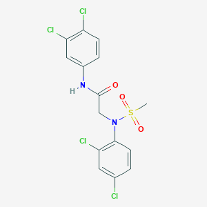 2-[2,4-dichloro(methylsulfonyl)anilino]-N-(3,4-dichlorophenyl)acetamide