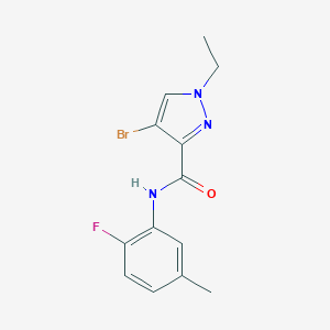 4-bromo-1-ethyl-N-(2-fluoro-5-methylphenyl)-1H-pyrazole-3-carboxamide