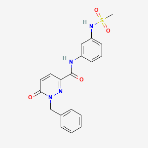 molecular formula C19H18N4O4S B2801451 1-benzyl-N-(3-methanesulfonamidophenyl)-6-oxo-1,6-dihydropyridazine-3-carboxamide CAS No. 1251609-59-2