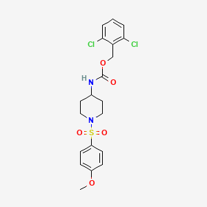 molecular formula C20H22Cl2N2O5S B2801462 2,6-dichlorobenzyl N-{1-[(4-methoxyphenyl)sulfonyl]-4-piperidinyl}carbamate CAS No. 672950-40-2
