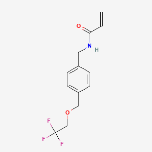 molecular formula C13H14F3NO2 B2801463 N-({4-[(2,2,2-trifluoroethoxy)methyl]phenyl}methyl)prop-2-enamide CAS No. 2094561-81-4