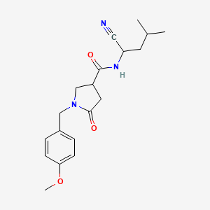 N-(1-cyano-3-methylbutyl)-1-[(4-methoxyphenyl)methyl]-5-oxopyrrolidine-3-carboxamide