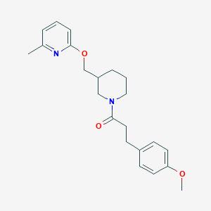 molecular formula C22H28N2O3 B2801471 3-(4-Methoxyphenyl)-1-[3-[(6-methylpyridin-2-yl)oxymethyl]piperidin-1-yl]propan-1-one CAS No. 2380041-30-3