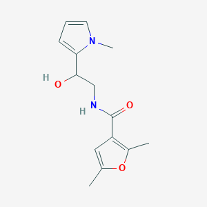 molecular formula C14H18N2O3 B2801474 N-(2-hydroxy-2-(1-methyl-1H-pyrrol-2-yl)ethyl)-2,5-dimethylfuran-3-carboxamide CAS No. 1396884-58-4