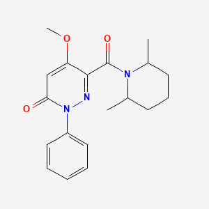 molecular formula C19H23N3O3 B2801479 6-(2,6-dimethylpiperidine-1-carbonyl)-5-methoxy-2-phenylpyridazin-3(2H)-one CAS No. 921516-63-4