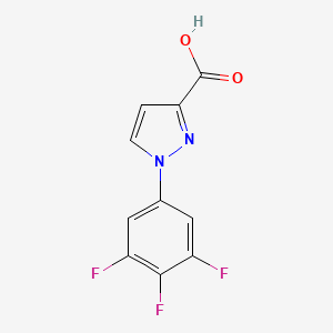 molecular formula C10H5F3N2O2 B2801481 1-(3,4,5-trifluorophenyl)-1H-pyrazole-3-carboxylic acid CAS No. 1464803-79-9
