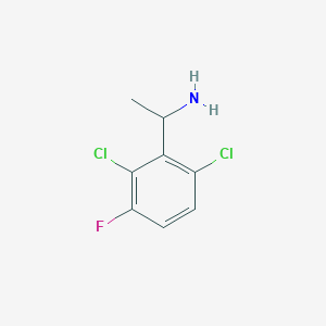 molecular formula C8H8Cl2FN B2801482 1-(2,6-二氯-3-氟苯基)乙基胺 CAS No. 954257-36-4